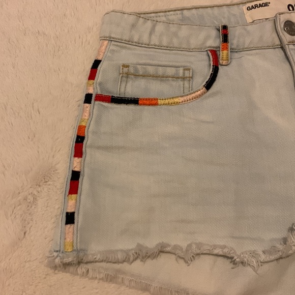 Garage Festival Shorts Light Wash with Embroidery Size 09 - Picture 3 of 5